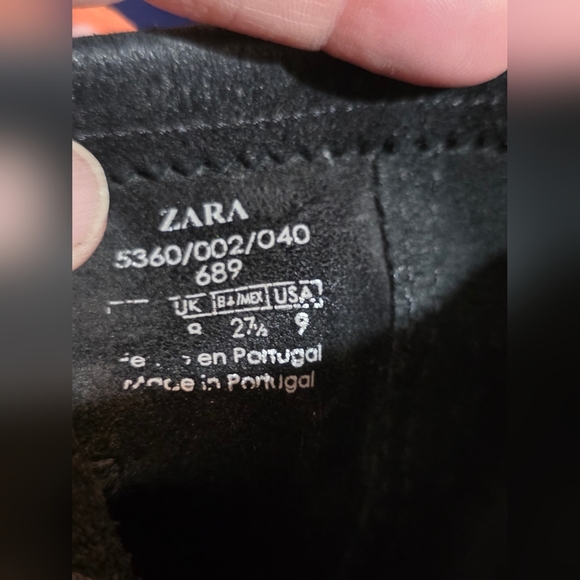 ZARA MENS BLACK SUEDE LEATHER BOOTS SIZE 9 - Picture 2 of 5